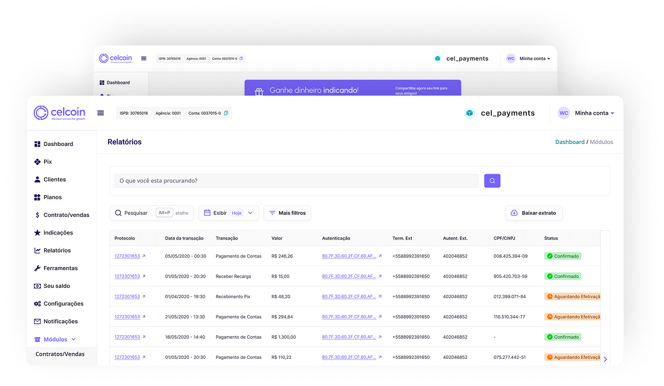 gestão financeira – cel_payments